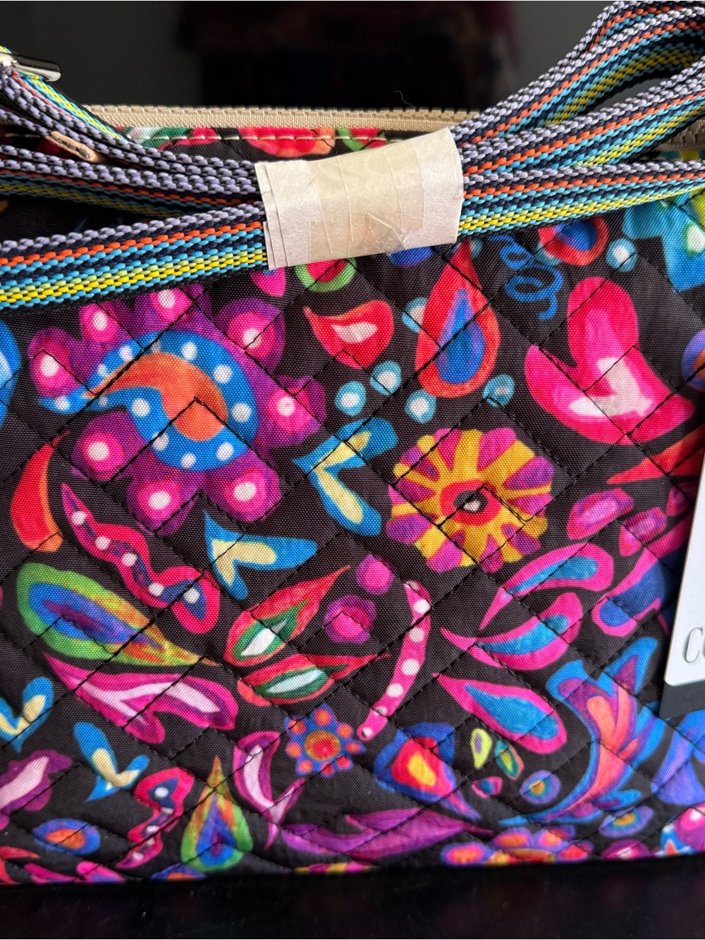 Consuela Quilted Floral Multicolor Downtown Crossbody Bag NWT